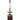 Outdoor patio heater with a brown base and glass top on a white background