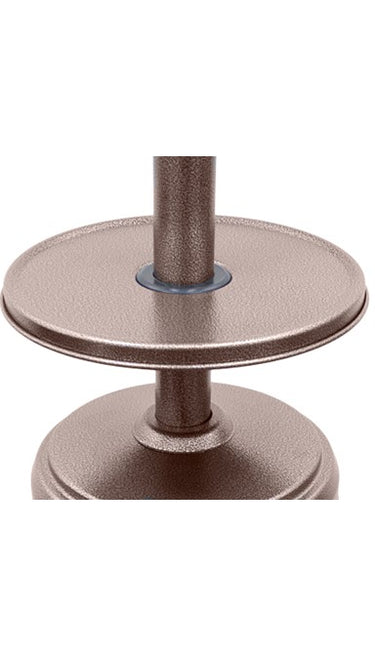 Metal pedestal base on a white background