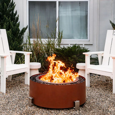 Luxeve 24" Smokeless Fire Pit with Lid