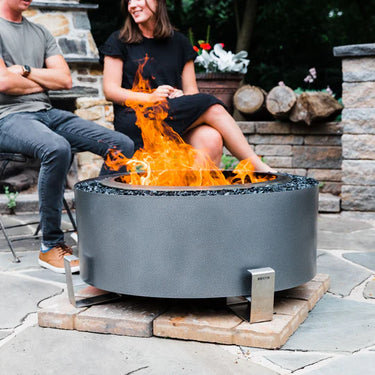 Luxeve 24" Smokeless Fire Pit with Lid