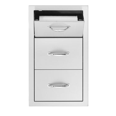Summerset 17" Vertical 2-Drawer & Paper Towel Holder Combo