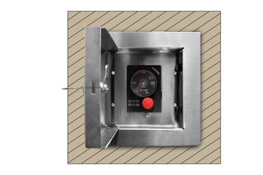 Armario de bloqueo Summerset para alojar temporizadores ESTOP1-0H y ESTOP2-5H.