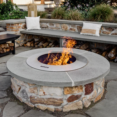 Zentro Round 30" Smokeless Fire Pit with Lid - Stainless Steel