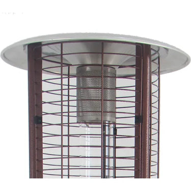 77" Tall - Round Commercial Glass Cylinder-  AZ Patio Heater with Clear Tube - 40,000 BTU's