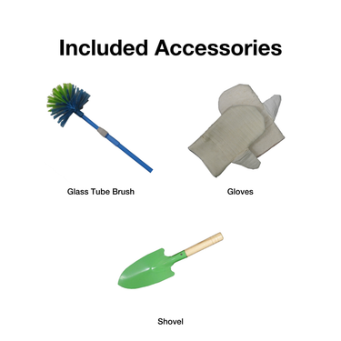 77" Tall - Hiland Glass Tube  - Wood Pellet -AZ Patio Heaters - 72,000 BTU's