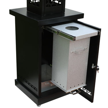 77" Tall - Hiland Glass Tube  - Wood Pellet -AZ Patio Heaters - 72,000 BTU's