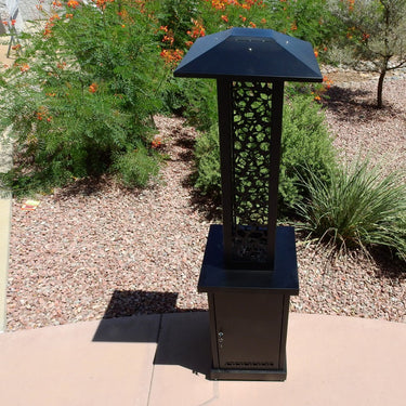 77" Tall - Hiland Glass Tube  - Wood Pellet -AZ Patio Heaters - 72,000 BTU's