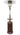 Outdoor patio heater with a brown base and glass top on a white background