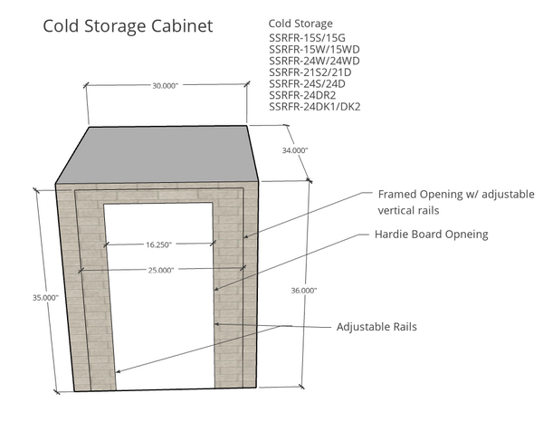 Segmental Cold Storage Cabinet - Alfresco Backyard