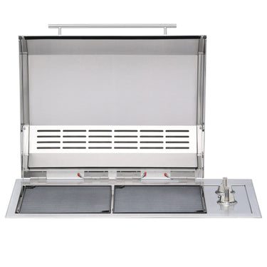 Parrilla eléctrica empotrada Texan de una sola tapa con control de perilla de 240 V sin orificios de montaje UL