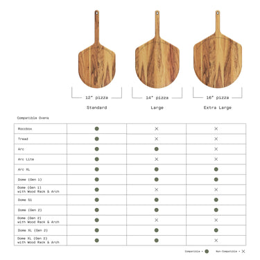 Acacia Wood Pizza Peel & Server XL