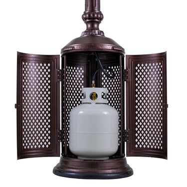 Antique Bronze "VINTAGE" cast aluminum PROPANE patio heater with push button ignition- 2 boxes