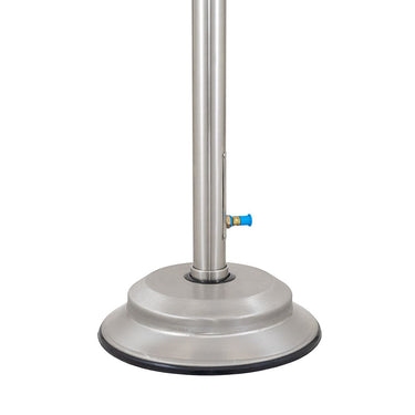 Stainless Steel NG portable patio heater with push button ignition: includes 12' steel lined mb sturgis hose set with 2 quick discconnects and shut off valve